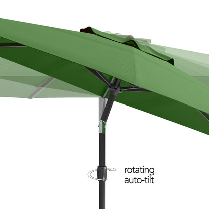 forest green large patio umbrella, tilting with base 700 Series product image CorLiving#color_forest-green