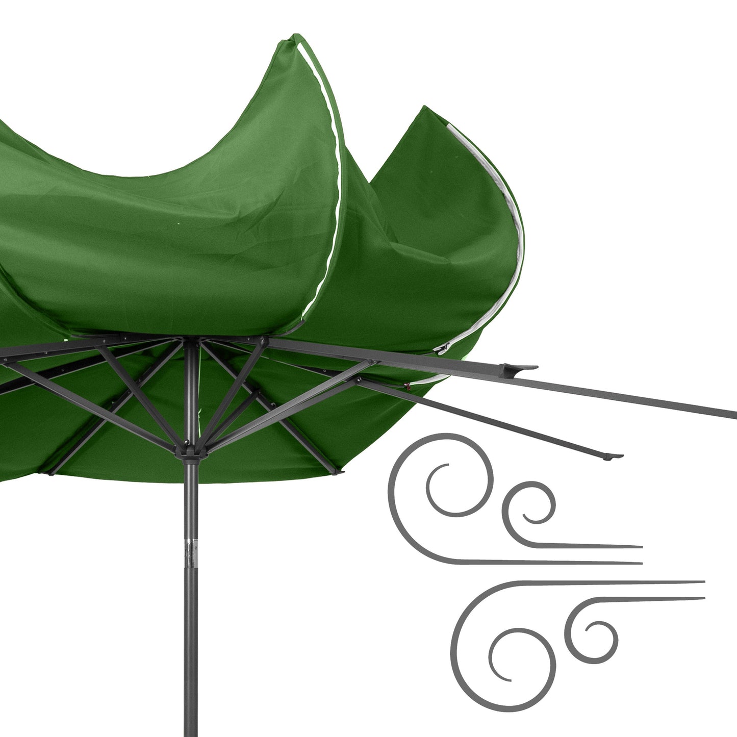 forest green large patio umbrella, tilting with base 700 Series product image CorLiving#color_forest-green