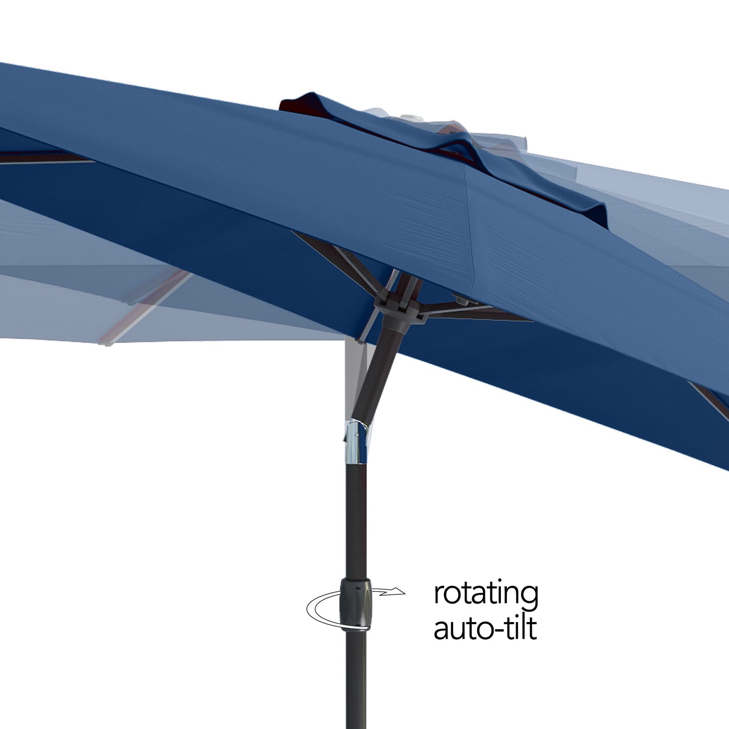 cobalt blue large patio umbrella, tilting with base 700 Series product image CorLiving#color_cobalt-blue