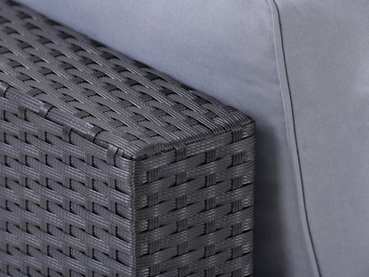 black and ash grey Outdoor Loveseat, 2pc Parksville Collection detail image by CorLiving#color_black-and-ash-grey