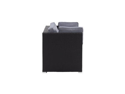 black and ash grey Outdoor Loveseat, 2pc Parksville Collection product image by CorLiving#color_black-and-ash-grey