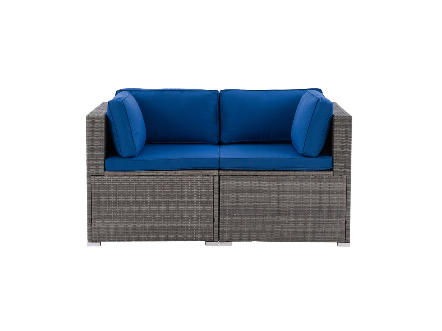 blended grey and oxford blue Outdoor Loveseat, 2pc Parksville Collection product image by CorLiving#color_blended-grey-and-oxford-blue