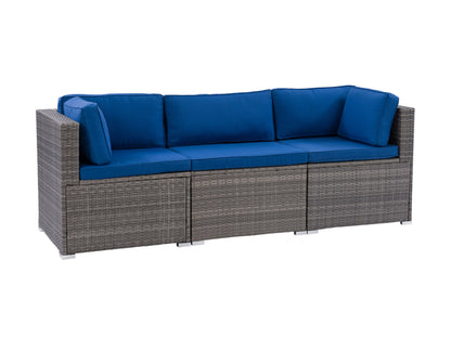 blended grey and oxford blue Outdoor Wicker Sofa, 3pc Parksville Collection product image by CorLiving#color_blended-grey-and-oxford-blue