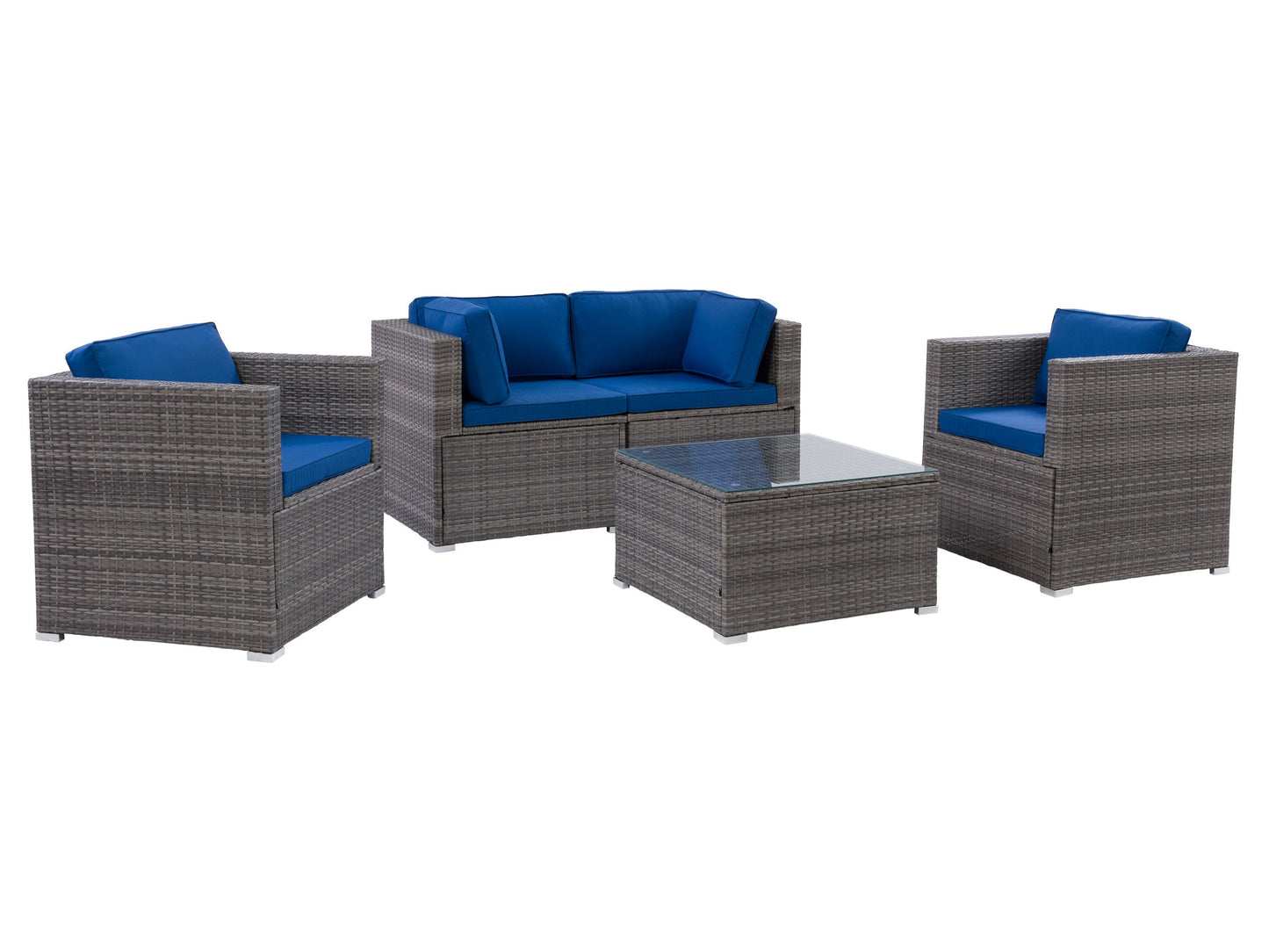 blended grey and oxford blue Outdoor Sofa Set, 5pc Parksville Collection product image by CorLiving#color_blended-grey-and-oxford-blue