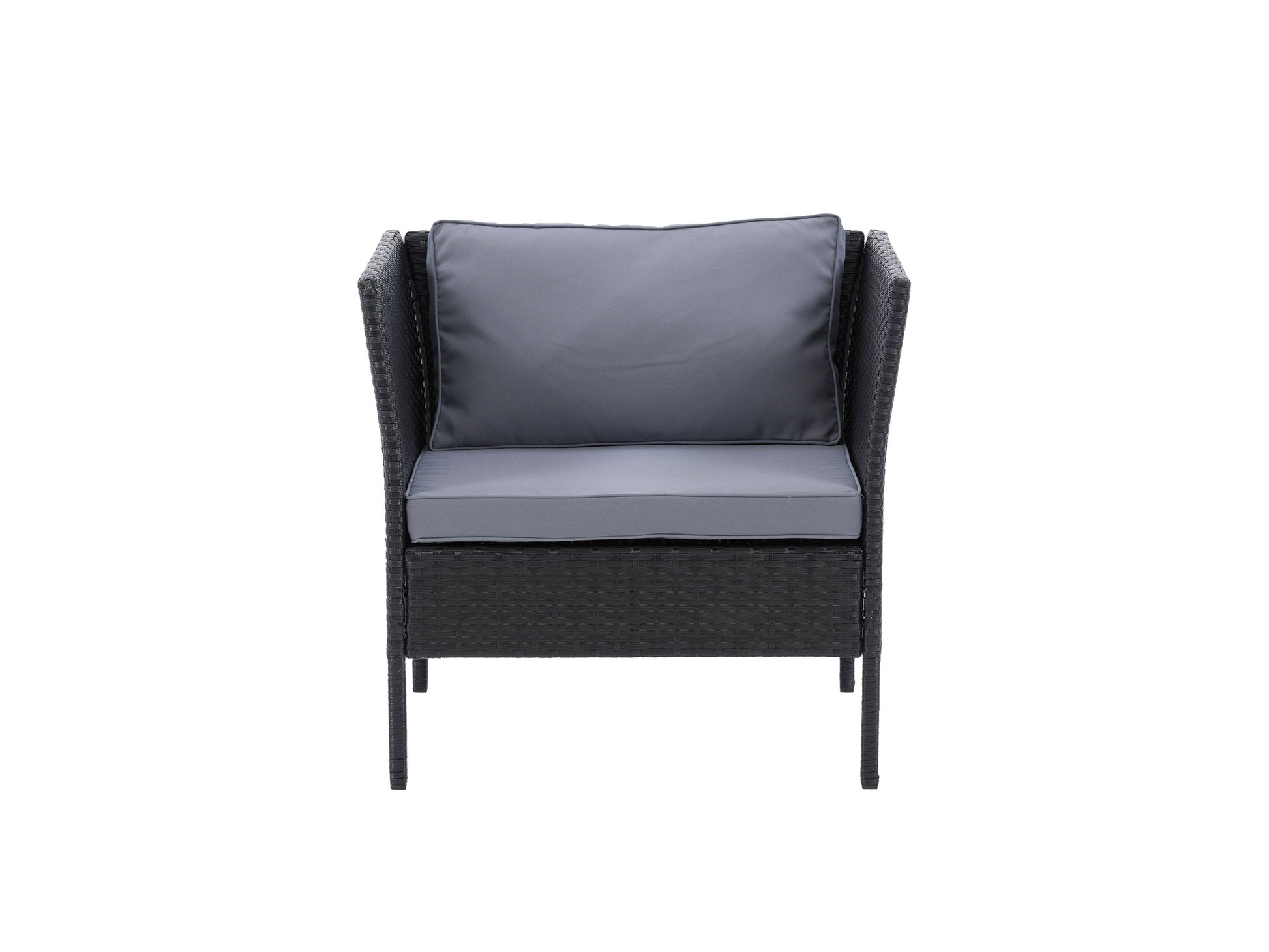 black and ash grey Patio Armchair Parksville Collection product image by CorLiving#color_black-and-ash-grey