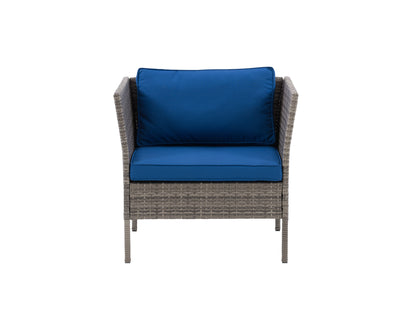 blended grey and oxford blue Patio Armchair Parksville Collection product image by CorLiving#color_blended-grey-and-oxford-blue