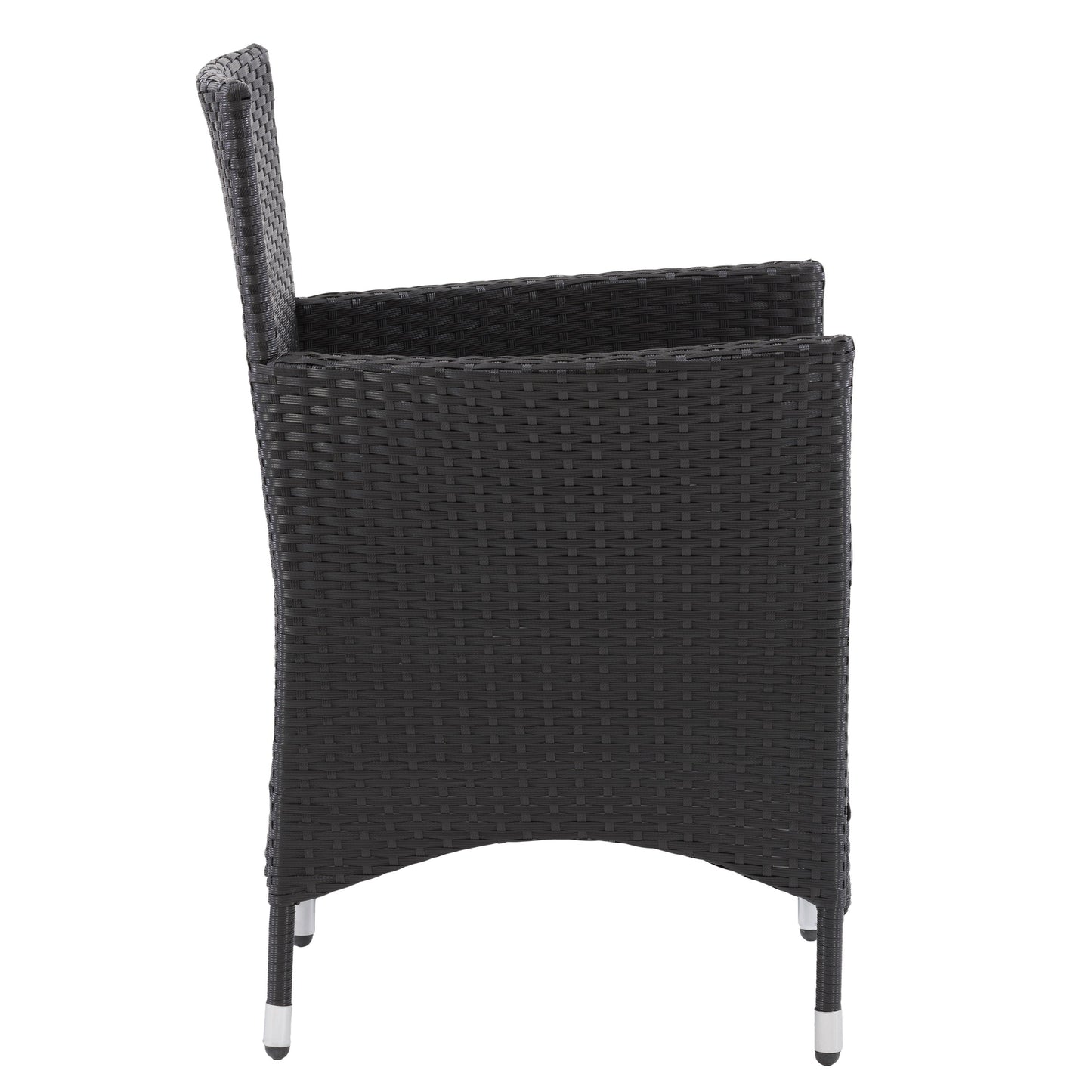 black and grey Wicker Armchair, Set of 2 Parksville Collection product image by CorLiving#color_black-and-grey