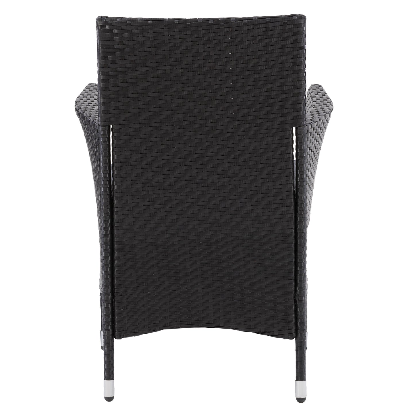 black and grey Wicker Armchair, Set of 2 Parksville Collection product image by CorLiving#color_black-and-grey