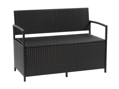 black weave Outdoor Bench with Storage Parksville Collection product image by CorLiving#color_textured-black-weave