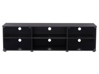 black TV Stand with Glass Doors for TVs up to 85" Fiji Collection product image by CorLiving#color_black