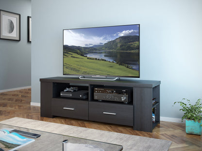 black TV Stand for TVs up to 75" Fernbrook Collection lifestyle scene by CorLiving#color_black