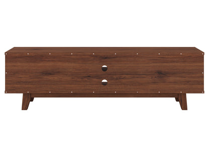 White and Dark Brown Wood TV Stand for TVs up to 68" Fort Worth Collection product image by CorLiving#color_fort-worth-white-and-dark-brown