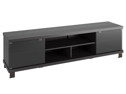 black Extra Long Black Wood TV Stand for TVs up to 85" Holland Collection product image by CorLiving#color_black