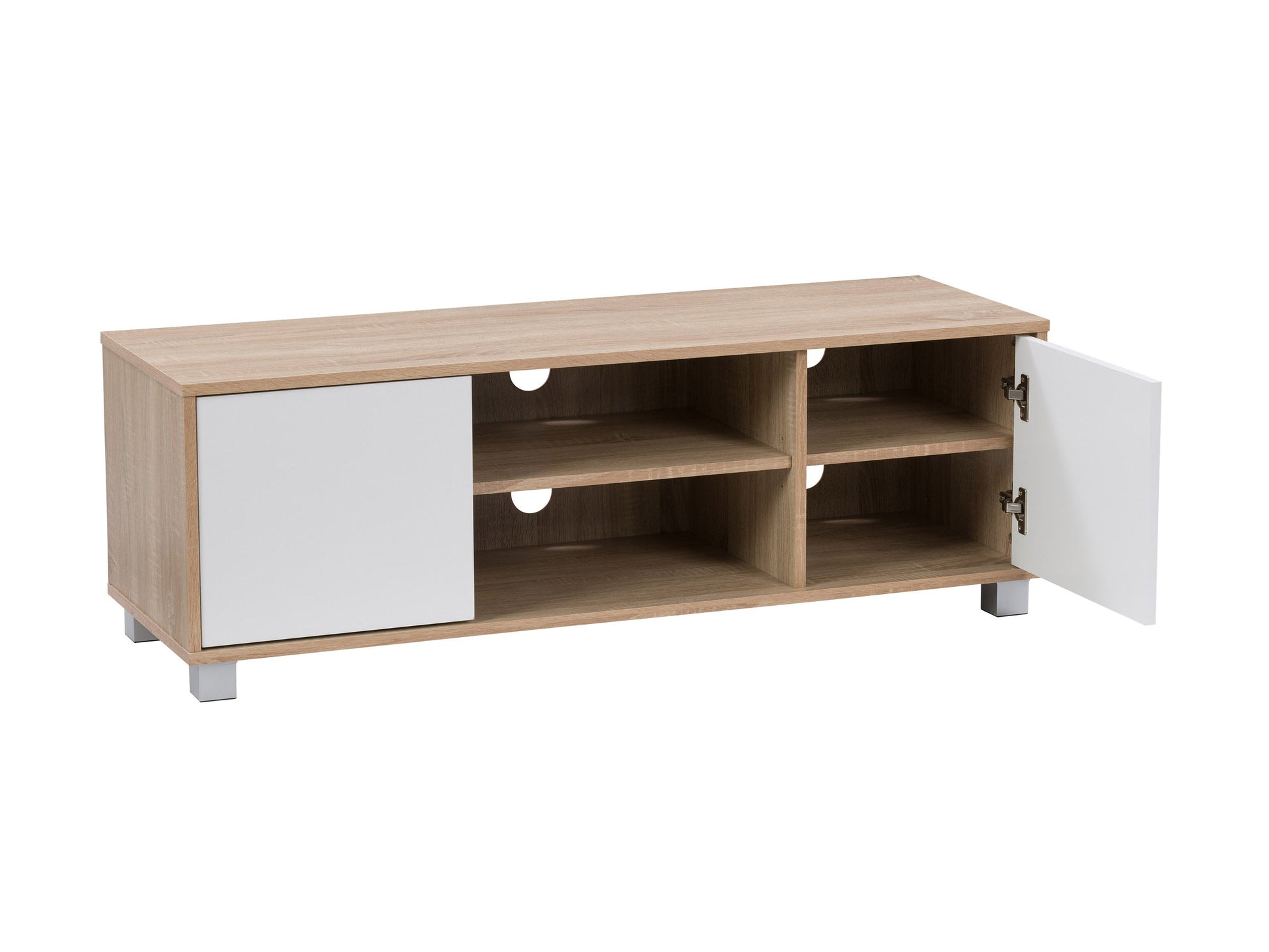 brown and white Modern TV Stand for TVs up to 55" Hollywood Collection product image by CorLiving#color_brown-and-white