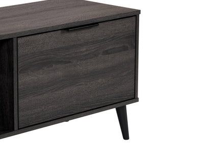 dark grey TV Bench - Open & Closed Storage, TVs up to 85" Cole Collection detail image by CorLiving#color_cole-dark-grey