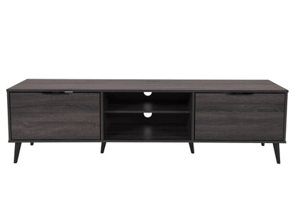 dark grey TV Bench - Open & Closed Storage, TVs up to 85" Cole Collection product image by CorLiving#color_cole-dark-grey