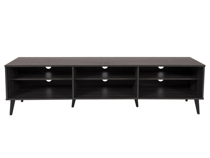 dark grey TV Bench with Open Shelves, TVs up to 85" Cole Collection product image by CorLiving#color_cole-dark-grey