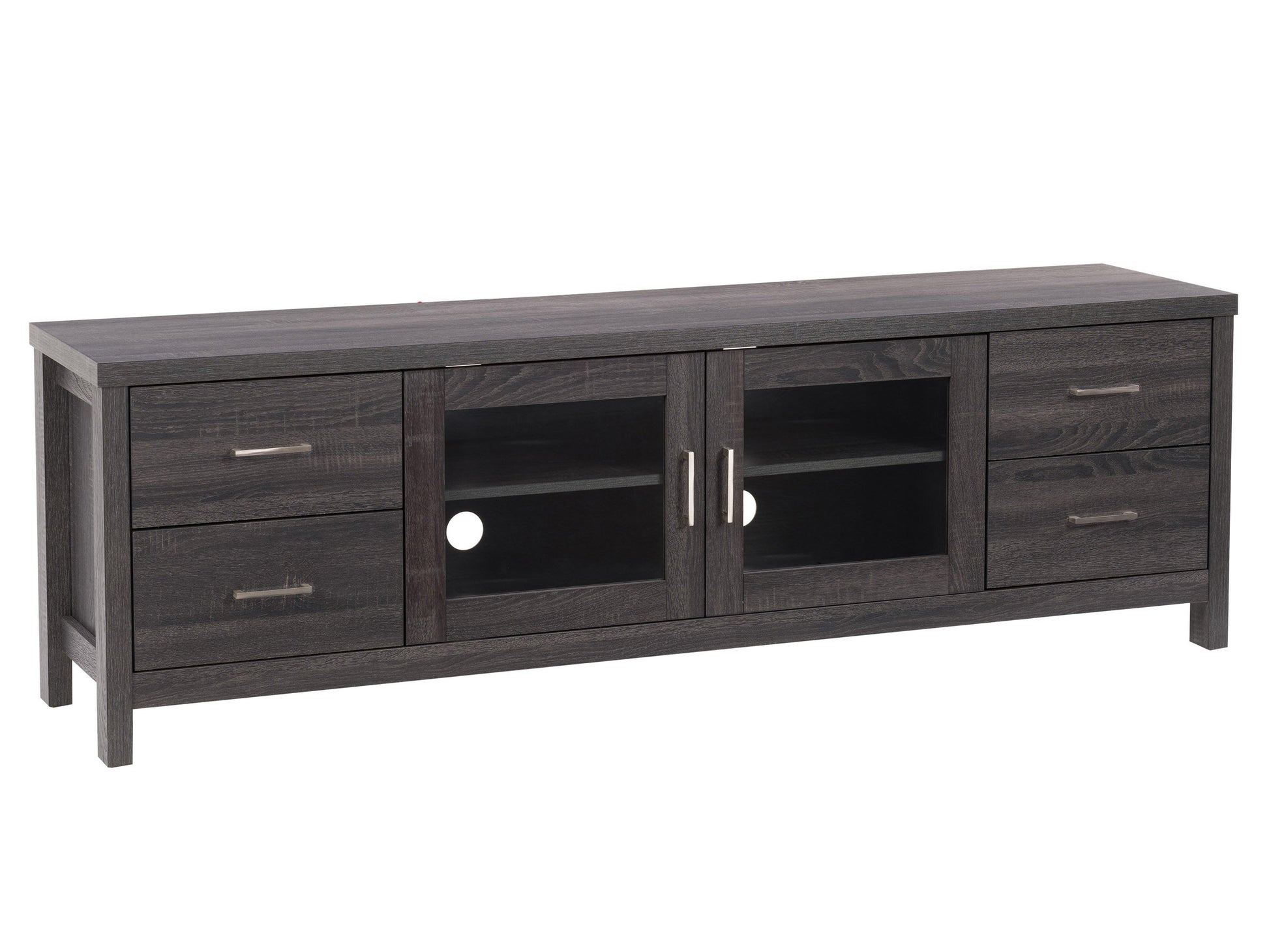 dark grey TV Cabinet with Doors for TVs up to 85" Hollywood Collection product image by CorLiving#color_dark-grey