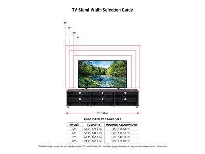 grey Modern TV Stand for TVs up to 85" Hollywood Collection infographic by CorLiving#color_grey