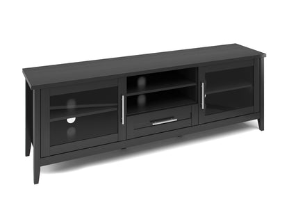 black TV Stand with Doors for TVs up to 85" Jackson Collection product image by CorLiving#color_black